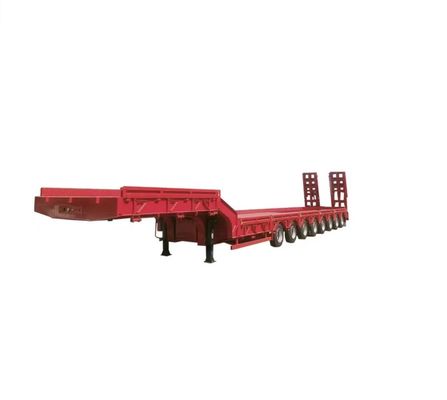 Nach Maßgabe der Kundenanforderung Halbanhänger Rot-Lowbed-Anhänger 3 Achsen-Lowbed-Lader 60 Tonnen Lowboy