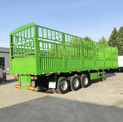3 Achsen FUWA Nutzfahrzeug mit offenem Hinterhalt an der Seitenwand Lastwagen Semi-Anhänger mit Zugstange 40 Tonnen