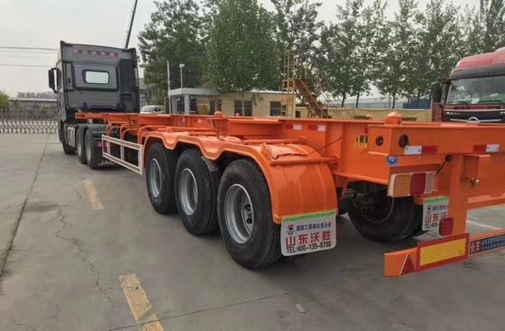 3 Achsen 20-40ft Container Transport Skelett Halbanhänger mit Dual Line Bremssystem