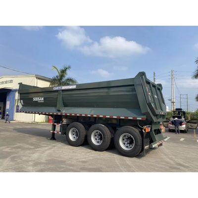 3/4/5 Achse Hydraulischer Kipper-Tipper Rücken-Dump-Anhänger mit Doppel-Linien-Bremssystem