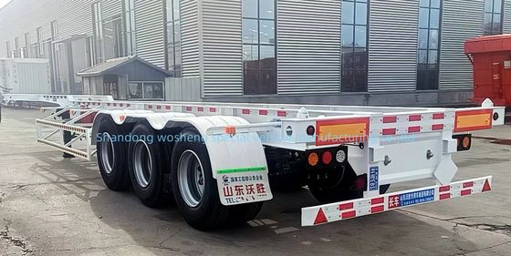 Verwendung und Transport von Containern Skelett Halbanhänger mit Doppelleitungsbremssystem