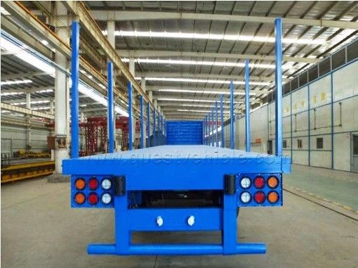 12400*2610*1550mm anpassbare 40ft Container-Transportplattform Flatbed Semi-Trailer