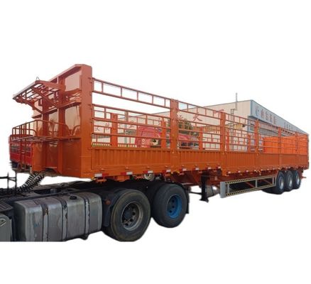 Maximale Nutzlast 42,5 Tonnen Wosheng 3 Achsen Seitenwand Offener Viehzaun Lastwagen Ladung Semi-Anhänger