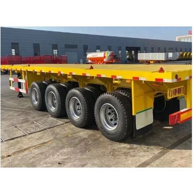 Gewicht 7,0 Tonnen 3 Achsen 40-120 Tonnen Kapazität Flatbed Semi-Trailer mit Twist Lock