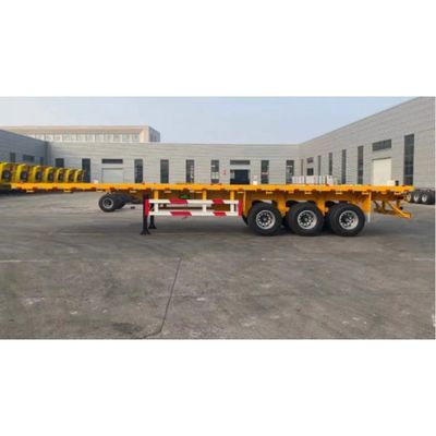 Gewicht 7,0 Tonnen 3 Achsen 40-120 Tonnen Kapazität Flatbed Semi-Trailer mit Twist Lock