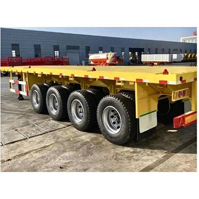 Gewicht 7,0 Tonnen 3 Achsen 40-120 Tonnen Kapazität Flatbed Semi-Trailer mit Twist Lock