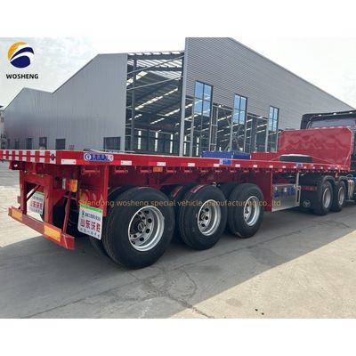 40ft Flachbettbehälter Flachbett Semi-Anhänger mit 2&quot; oder 3,5&quot; King Pin und 3 oder 4 Achsen