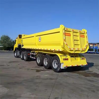30-100 Tonnen Kipp-Dump Truck Halbanhänger Hydraulischer 3/4/5/6 Achsen Hinterdump Anhänger