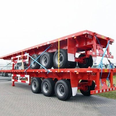 55 Tonnen Ladekapazität Container Flatbed Semi Trailer 3 Achse 4 Achse Anpassung
