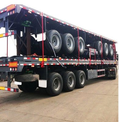55 Tonnen Ladekapazität Container Flatbed Semi Trailer 3 Achse 4 Achse Anpassung