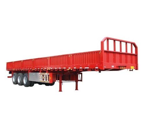 Industrie Transport 3 Achsen Seitenwand Semi-Anhänger mit mechanischer Aufhängung Wosheng