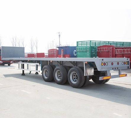 55 Tonnen Ladekapazität Container Flatbed Semi Trailer 3 Achse 4 Achse Anpassung