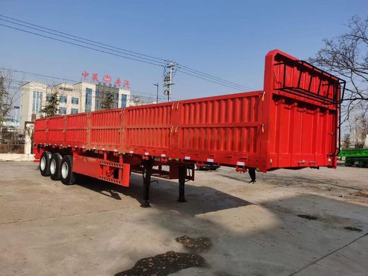 Industrie Transport 3 Achsen Seitenwand Semi-Anhänger mit mechanischer Aufhängung Wosheng