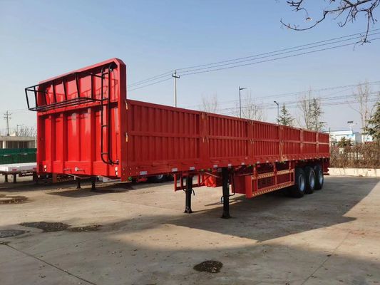 Industrie Transport 3 Achsen Seitenwand Semi-Anhänger mit mechanischer Aufhängung Wosheng