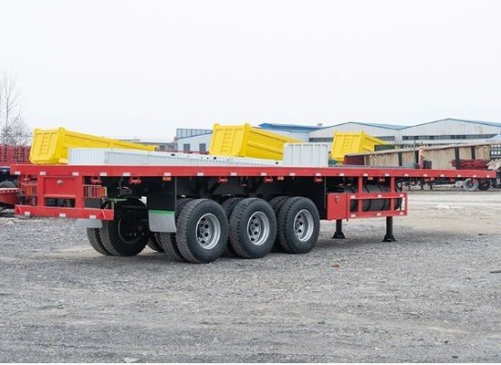 55 Tonnen Ladekapazität Container Flatbed Semi Trailer 3 Achse 4 Achse Anpassung