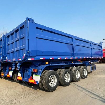 U-förmiger Hydraulikzylinder 3 Achsen-Dump-Tipper-Hinterdump-Halbanhänger mit Blattspring