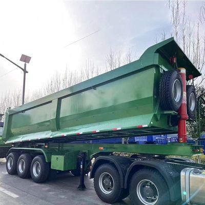 U-förmiger Hydraulikzylinder 3 Achsen-Dump-Tipper-Hinterdump-Halbanhänger mit Blattspring