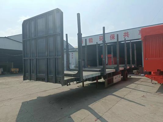 Transport-Logs und Verstärkung mit unseren 3-Achsen Holz Flatbed Semi-Trailer King Pin Optionen