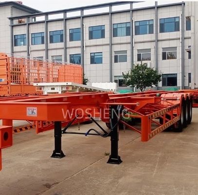 12400x2500x1550mm Skelett Chassis Container Anhänger für den Transport von 40 Fuß Containern