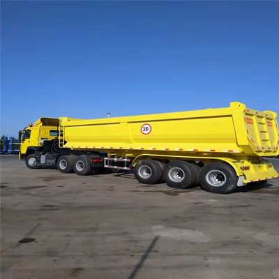 60-100 Tonnen U-Typ End-Dump-Anhänger-Lkw auf Wunsch des Kunden 9800x2500x3500mm Verkauf