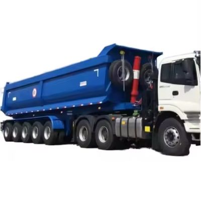 Auf Wunsch des Kunden Tri-Achs Tipper Trailer mit individuellem Design und 13/16 Tonnen Achse