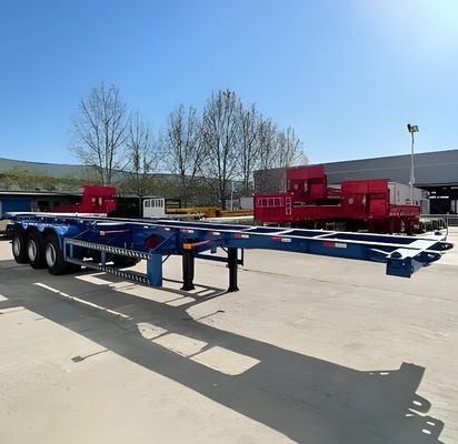 40FT 3 Achsen Container Chassis Skeleton Semi-Truck Anhänger für den Transport von Containern