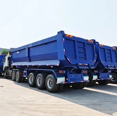 Auf Wunsch des Kunden Tri-Achs Tipper Trailer mit individuellem Design und 13/16 Tonnen Achse