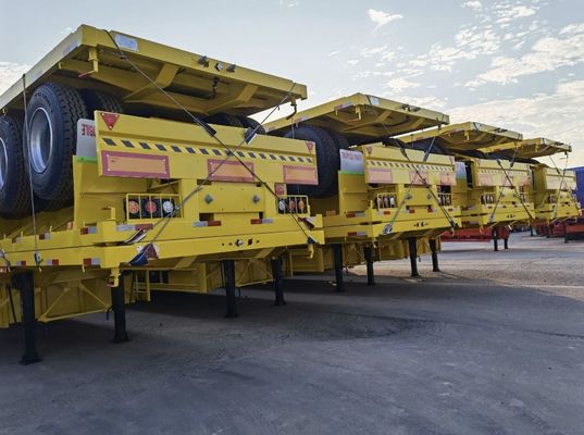 12R22.5 40/45ft 60 Tonnen Flachbett-Halbanhänger Stahlcontainer Flachbett-Lkw-Anhänger