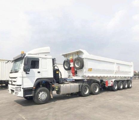 Auf Wunsch des Kunden Tri-Achs Tipper Trailer mit individuellem Design und 13/16 Tonnen Achse
