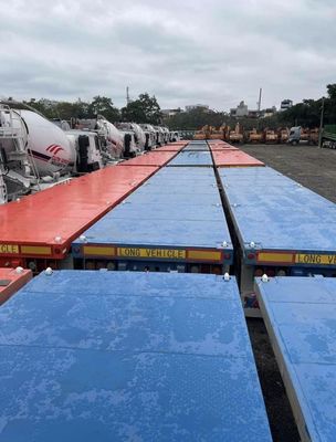Verkauf 3/4 Achse 20T-80T Tare Gewicht Flatbed Container Halbanhänger für innerhalb des Budgets