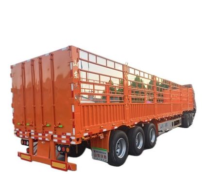 Tri-Axle 40-100 Tonnen Nutzfahrzeug mit offener Seitenwand für Vieh und Gemüse