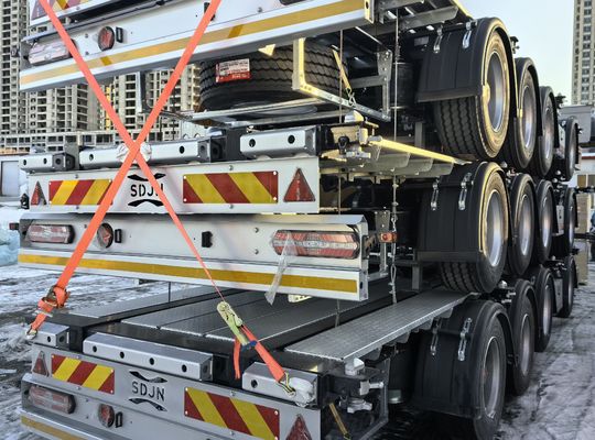 Hauptstrahl Q345B Höhe 500 mm Container-Skelett Halbanhänger für den Gütertransport Hafen