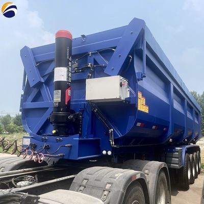 Wosheng angepasster Dump-Stil Rücken-Dump-Semi-Anhänger Tipper Tipping Semi-Lkw-Anhänger