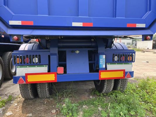 4 Achsen Hydraulischer Rücken-Dump-End Kippen-Semi-Anhänger für Sandstein Getreide Transport