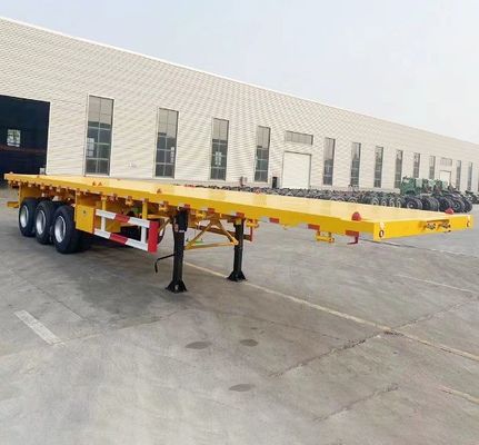 Hochkapazität 40ft Flatbed Container Trailer mit 3 Achsen und 12400x2610x1550mm Größe