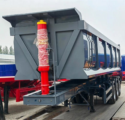 3/4 Achsen Hydraulischer Rücken-Dump Halbanhänger Tipper für Kundenanforderung