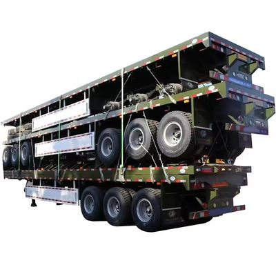 40ft Container 3-Achse Flachbettanhänger für Schwerlast und Ferntransport