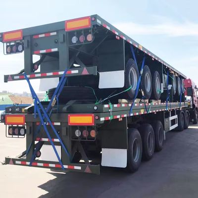 40ft Container 3-Achse Flachbettanhänger für Schwerlast und Ferntransport