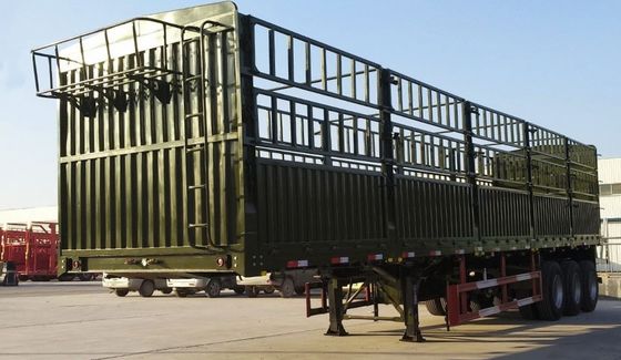 3-Achsen-Rundtierzaun-Halbanhänger für den flexiblen und schweren Tiertransport