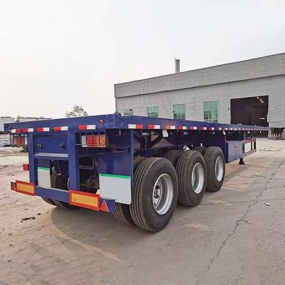 40ft Container 3-Achse Flachbettanhänger für Schwerlast und Ferntransport