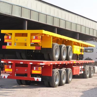 Lastwagen 3 Achsen 40 Ft Container Semi Anhänger Flatbed Semi Anhänger mit Luftfederung