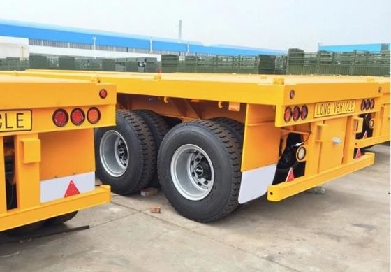 Maximale Nutzlast 20T-80T 40 Ft 2 3 Achsen Flachbett-Schienenanhänger für den Fernverkehr