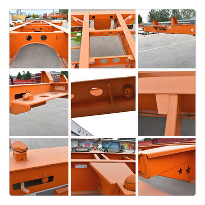 90 w mm*13/16 Dicke mm*10 Schicht Blattfeder 40ft Skeleton Halbanhänger für Container