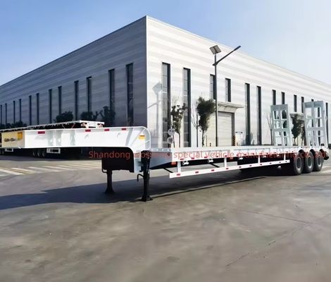Hochkapazitäts 60-120 Tonnen Gooseneck Low Bed Semi Trailer mit guter und 3-5 Achsen Kapazität
