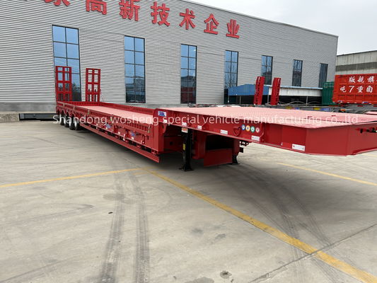 Hochkapazitäts 60-120 Tonnen Gooseneck Low Bed Semi Trailer mit guter und 3-5 Achsen Kapazität