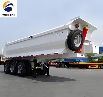 Anforderung des Kunden 3/4 Achsen Hydraulischer Hinterbehälter für den Transport von Sandstein
