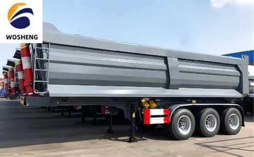 Anforderung des Kunden 3/4 Achsen Hydraulischer Hinterbehälter für den Transport von Sandstein