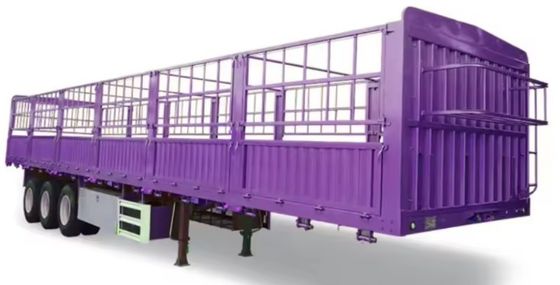 Q345B/T700 Großstrahl 4 Achs Seitenzaun Semi-Anhänger für den Transport von Massengütern und Tieren