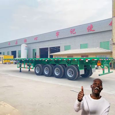 12R22.5 Reifen Flatbed Semi-Trailer für Afrika Tare Gewicht 20T-80T Containertransport