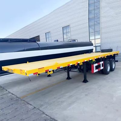 Direktverkäufe 3 Achsen 50T Flatbed 40ft Container Trailer mit Anpassungsmöglichkeiten